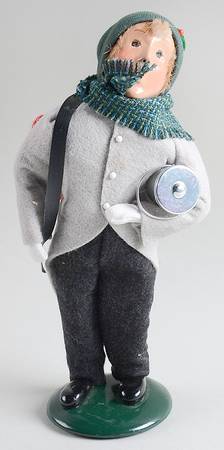 Traditional Assorted Carolers School Boy-Grey Coat - No Ox