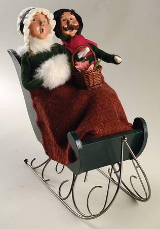 Winter Outdoor Activities Couple In Sleigh-Brown Blanket - No Box