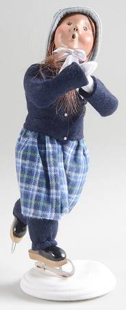 Winter Outdoor Activities Skater Girl-Blue Coat - No Box