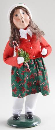 Traditional Assorted Carolers Girl With Candy Cane-Holiday Print - No Box Nb1138