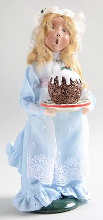 Victorian Assorted Carolers Girl With Plum Pudding - No Box