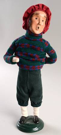 Traditional Assorted Carolers Teen Boy In Green Sweater - Nb1000, No Box