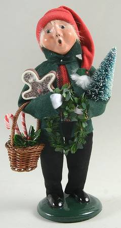 Specialty Families Decorating-Boy With Tree & Basket - No Box