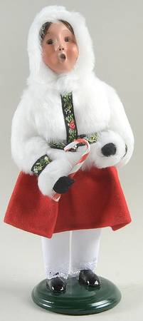 Traditional Assorted Carolers Polar Girl With Candy Cane - No Box Nb1202