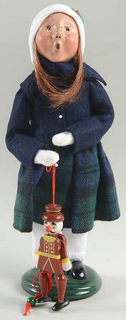 Traditional Assorted Carolers Girl With Pull Toy Puppet - No Box Nb1185