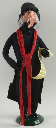 Specialty Carolers Icabod-Grandfather With Music Black - No Box