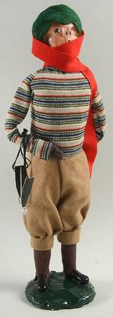 Winter Outdoor Activities Teen Boy With Skates In Short Brown Pant - No Box