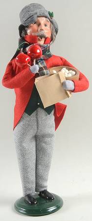 Traditional Assorted Carolers Grandfather Shopper With Candy Apples - No Box Nb1244