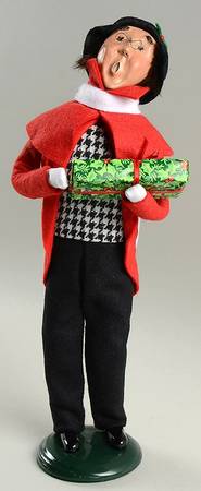 Traditional Assorted Carolers Man In Glasses With Gift - Nb741, No Box