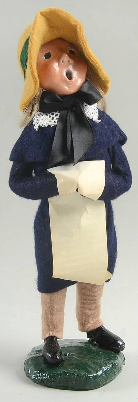 Victorian Assorted Carolers Victorian Girl With Music-Blue - No Box