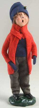Traditional Assorted Carolers Boy With Red Coat/Blue Hat - No Box Nb1290