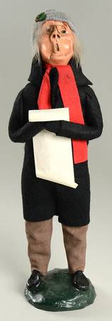 Traditional Assorted Carolers Grandfather With Music-Black - No Box