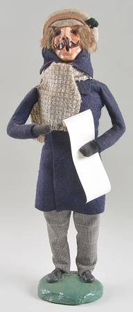 Traditional Assorted Carolers Mustache Man With Music-Blue Coat - No Box Nb1332