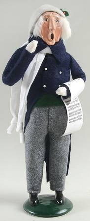 Traditional Assorted Carolers Grandfather With Music-Blue Coat - Nb1398, No Box