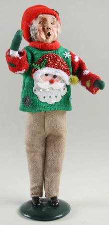Traditional Assorted Carolers Grandfather In Ugly Sweater-Santa Claus - No Box