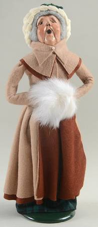 Traditional Assorted Carolers Grandmother With Muff-Tan Coat Brown Tri - No Box