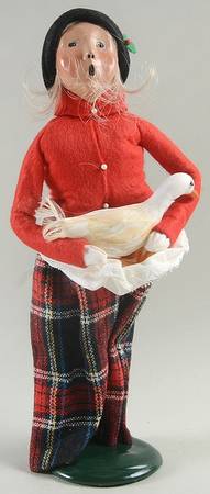 Traditional Assorted Carolers Woman With Goose In Apron - No Box