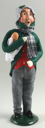 Traditional Assorted Carolers Man With Bread - No Box