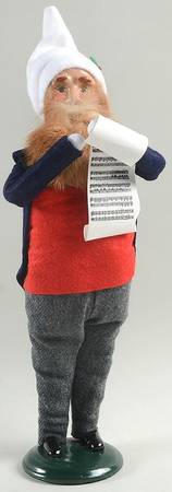 Traditional Assorted Carolers Bearded Man With Music-Blue Coat - No Box Nb1481
