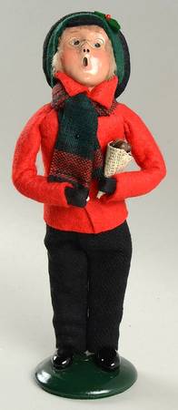 Traditional Assorted Carolers Boy With Chestnuts-Red Coat - Nb723, No Box
