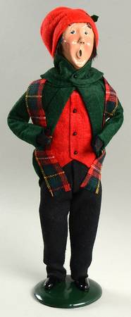 Traditional Assorted Carolers Man With Green Coat-Red Vest - Nb708, No Box