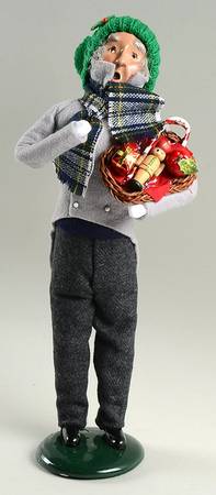 Traditional Assorted Carolers Grandfather With Apple Tray  - Nb684, No Box