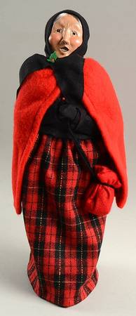 Traditional Assorted Carolers Grandmother With Red Bag Purse-Red Cape - Nb681 No Box