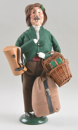 Traditional Assorted Carolers Traveler Mustache Man-Green Coat - Nb792, No Box