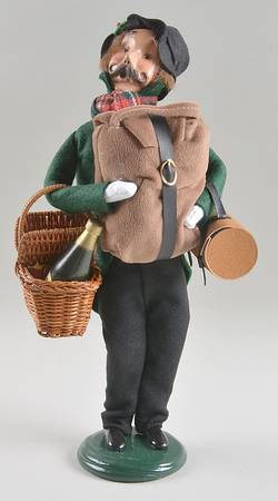 Traditional Assorted Carolers Traveler Mustache Man-Green Coat - Nb791, No Box