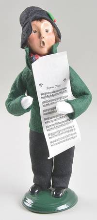Traditional Assorted Carolers Boy With Music-Green Coat - Nb752, No Box