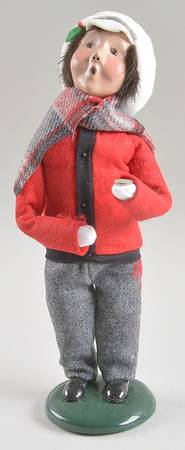 Traditional Assorted Carolers Boy With Coin-Red Coat - Nb748, No Box