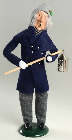 Traditional Assorted Carolers Grandfather With Lantern-Blue Coat - No Box Nb1577