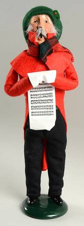Traditional Assorted Carolers Grandfather With Music-Red Coat - No Box Nb1565