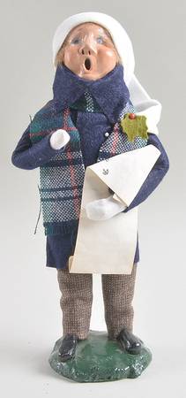 Traditional Assorted Carolers Boy With Sheet Music-Blue Top - No Box