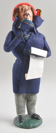 Traditional Assorted Carolers Mustache Man With Music-Blue - No Box