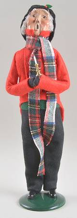 Traditional Assorted Carolers Grandfather With Candle-Red Coat - No Box Nb1568