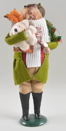 Traditional Assorted Carolers Jolly Shopper Man-Light Green - No Box Nb1550