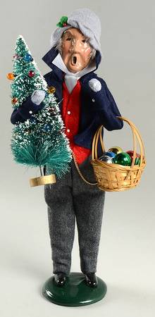 Traditional Assorted Carolers Grandfather With Tree & Ornaments-Blue - Nb1052, No Box