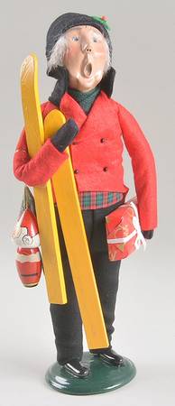 Traditional Assorted Carolers Grandfather Shopper With Gift-Skis-Ornam - Nb999, No Box