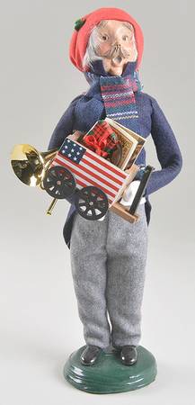 Traditional Assorted Carolers Grandfather With Flag Wagon And Horn - Nb902, No Box