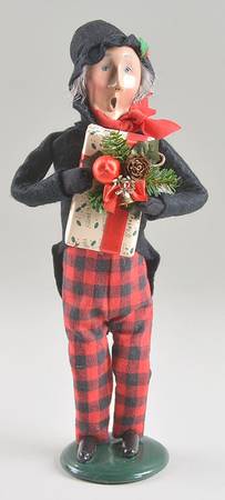 Traditional Assorted Carolers Grandfather With Gift - Nb1014, No Box