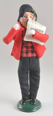 Traditional Assorted Carolers Grandfather With Reindeer Treats Bag - Nb1063, No Box