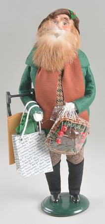 Traditional Assorted Carolers Bearded Shopper Man With Sled And Plum  - Nb1061, No Box