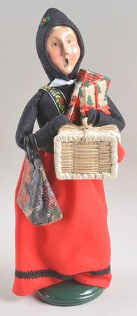 Traditional Assorted Carolers Traveler Woman-Black Coat - Nb1043, No Box