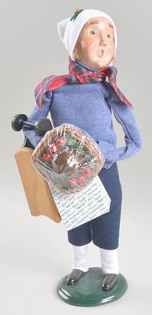 Traditional Assorted Carolers Man With Sled And Plum Pudding - Nb963, No Box