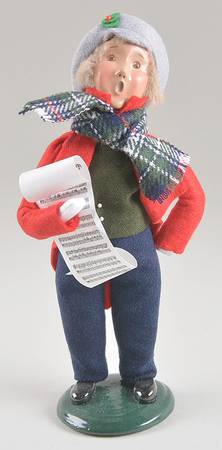 Traditional Assorted Carolers Boy With Music-Red Coat - Nb867, No Box