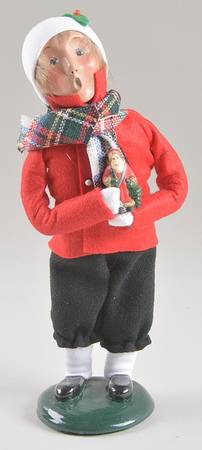 Traditional Assorted Carolers Boy With Toy Santa-Red Coat - Nb845, No Box