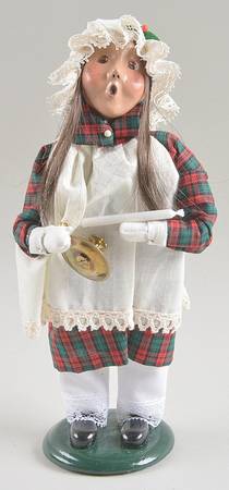 Traditional Assorted Carolers Girl With Candle-White Apron - Nb840, No Box