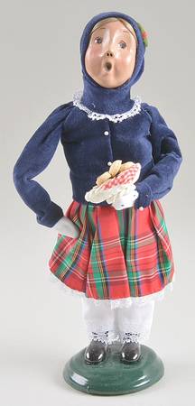 Traditional Assorted Carolers Girl With Plate Of Cookies - Nb836, No Box
