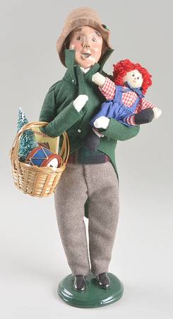 Traditional Assorted Carolers Shopper Man With Doll-Tree Drum - Nb1051, No Box
